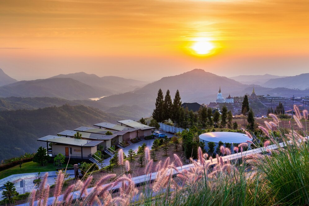 beautiful sunrise wat phra that pha son kaew temple khao kho phetchabun thailand_335224 873